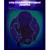 Фиолетовый котик космонавт Космос Кошки Животные Кот Для детей Детские 80х80 Раскраска картина по номерам на холсте