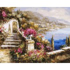 Вид на море Раскраска картина по номерам акриловыми красками на холсте Белоснежка