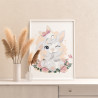 Белый кролик с малышом Раскраска картина по номерам на холсте
