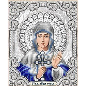  Святая София в жемчуге и серебре Канва с рисунком для вышивки Благовест ЖС-5028