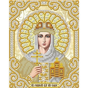 Святая Ольга в жемчуге и золоте Канва с рисунком для вышивки Благовест ЖС-5033