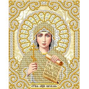 Святая Наталья в жемчуге и золоте Канва с рисунком для вышивки Благовест ЖС-5034