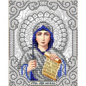 Святая Наталья в жемчуге и серебре Канва с рисунком для вышивки Благовест