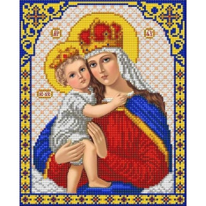  Дева Мария с младенцем Иисусом Канва с рисунком для вышивки Благовест И-4034
