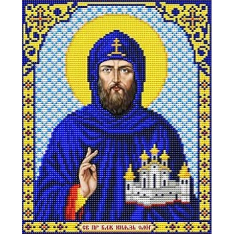  Святой Князь Олег Брянский Канва с рисунком для вышивки Благовест И-4170
