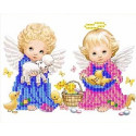 Ангелочки Канва с рисунком для вышивки Благовест