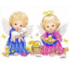  Ангелочки Канва с рисунком для вышивки Благовест К-5004