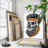  Череп с бородой в бандане 60х80 см Раскраска картина по номерам на холсте AAAA-C0215-60x80