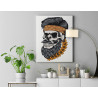  Череп с бородой в бандане 60х80 см Раскраска картина по номерам на холсте AAAA-C0215-60x80