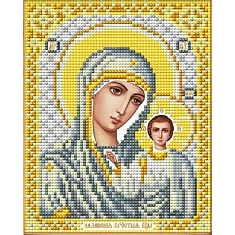 Богородица Казанская в белом Канва с рисунком для вышивки Благовест