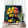 Натюрморт с тюльпанами Цветы Букет Весна Маме Интерьерная 80х80 Раскраска картина по номерам на холсте