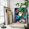 Портрет девушки в саду Цветы Женщина Люди Интерьерная Ретро 80х100 Раскраска картина по номерам на холсте