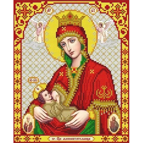  Богородица Млекопитательница Канва с рисунком для вышивки Благовест И-4076
