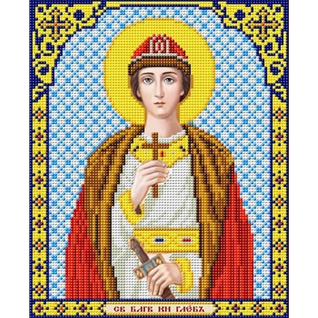  Святой Князь Глеб Канва с рисунком для вышивки Благовест И-4153