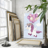 Единорог с бабочкой на воздушных шарах Для девочек 80х100 Раскраска картина по номерам на холсте