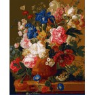 Цветы в вазе Раскраска картина по номерам акриловыми красками на холсте Menglei