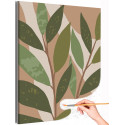 Весеннее листья абстракция Минимализм Растения Дерево Интерьерная Раскраска картина по номерам на холсте