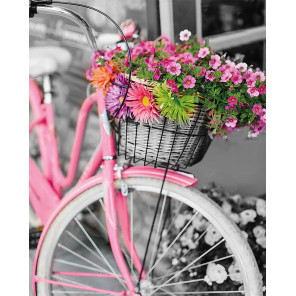  Розовый велосипед Раскраска картина по номерам на холсте MG2464