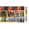Количество цветов и сложность Солнечное кафе Раскраска по номерам на холсте Живопись по номерам FR12