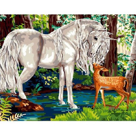 Волшебный лес Раскраска картина по номерам акриловыми красками на холсте Molly