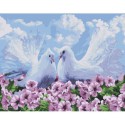 Пара голубей Раскраска картина по номерам на холсте Molly