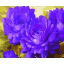 Лиловые цветы Раскраска картина по номерам на холсте Menglei