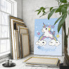 Волшебный единорог на радуге Животные Для малышей Детские Для детей Для девочек 60х80 Раскраска картина по номерам на холсте