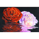 Две розы Канва с рисунком для вышивания бисером Матренин Посад