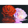  Две розы Канва с рисунком для вышивания бисером Матренин Посад 4009
