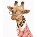 Леди Жирафа Раскраска по номерам на холсте Menglei