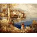 Средиземноморский пейзаж Андрея Влодарчика Раскраска по номерам на холсте Menglei