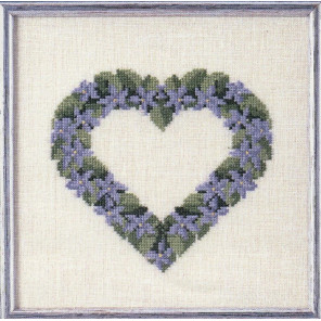 Сердце из фиалок Набор для вышивания Oehlenschlager 65173