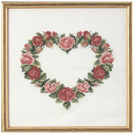  Сердце из красных роз Набор для вышивания Oehlenschlager 65177