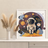 Космонавт с планетами Космос Люди Детская Для детей Для мальчиков Для девочек Раскраска картина по номерам на холсте