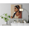 Портрет индианки Девушка Женщина Портрет Минимализм Интерьерная Люди Индия 60х80 Раскраска картина по номерам на холсте