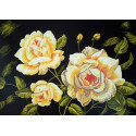 Жёлтые розы Канва жесткая с рисунком для вышивки Gobelin L