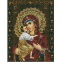 Феодоровская икона Божией матери Алмазная вышивка мозаика Цветной