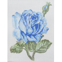 Голубая роза Канва жесткая с рисунком для вышивки Gobelin L