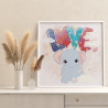 Влюбленный слоник с шариками Слоненок Животные Для детей Детские Для девочек Раскраска картина по номерам на холсте