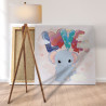 Влюбленный слоник с шариками Раскраска картина по номерам на холсте