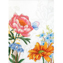 Цветы и бабочка Набор для вышивания Luca-S