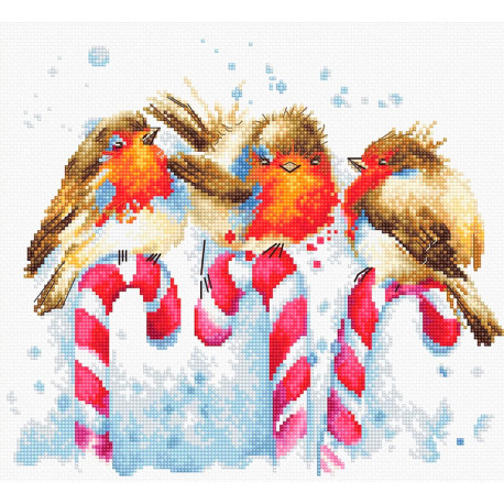 Рождественские птицы Набор для вышивания Luca-S B1154