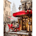 Европейское кафе Раскраска картина по номерам на холсте Iteso