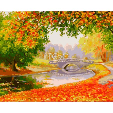 Осени краски Раскраска картина по номерам акриловыми красками на холсте Iteso