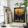 Кот шпион / Животные 75х100 Раскраска картина по номерам на холсте