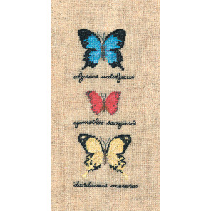 PAPILLONS: ULYSSES AUTOLYCUS, CYMOTHOE SANGARIS, DARDANUS (Бабочки ULYSSES) Набор для вышивания Le Bonheur des Dames