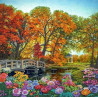  Осенние краски Канва с рисунком для вышивки бисером Конек 8411