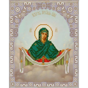  Богородица Покрова Канва с рисунком для вышивки бисером Конек 9214