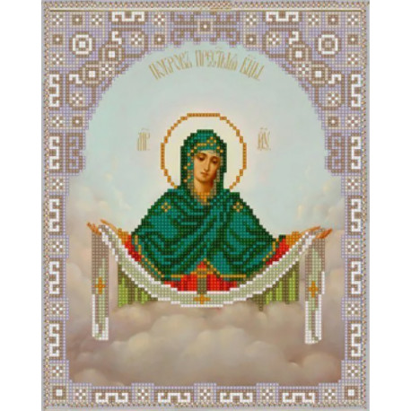  Богородица Покрова Канва с рисунком для вышивки бисером Конек 9214