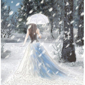  Леди зима Канва с рисунком для вышивки бисером Конек 9717